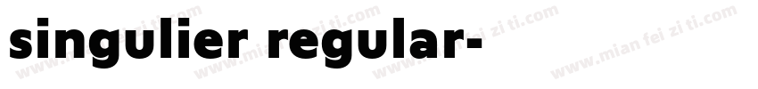 singulier regular字体转换